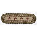Capitol Importing Co 27 x 8.25 in. Gold Stars Printed Oval Stair Tread Rug 49-ST051GS